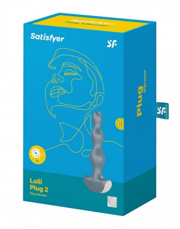 Перезаряжаемая анальная вибро-елочка Satisfyer Lolli Plug 2 (12 режимов)