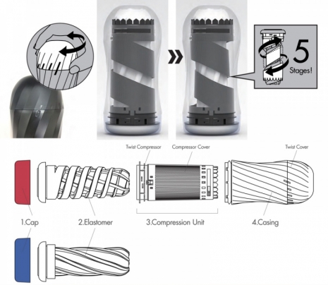 Многоразовый мастурбатор TENGA Air-Tech Twist Tickle