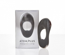 Большое и мощное эрекционное виброкольцо с двумя виброэлементами ATOM PLUS (5 режимов, 5 скоростей)