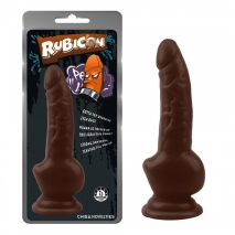 Коричневый фаллос на присоске RUBICON