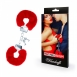 Красные меховые наручники Notabu BDSM3