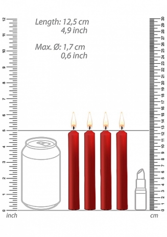 Набор красных BDSM-свечей Teasing Wax Candles