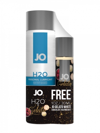 Набор из лубрикантов H2O (120 мл) и White Chocolate Raspberry Truffle (30 мл)
