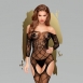 Комбинезон с открытыми плечами и имитацией чулок Penthouse Top-notch SL0