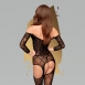 Комбинезон с открытыми плечами и имитацией чулок Penthouse Top-notch SL1