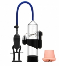 Поршневая вакуумная помпа с мягкой насадкой и вибрацией Erozon Penis Pump