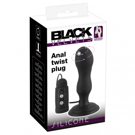 Анальная пробка с вращением с пультом управления Butt Plug