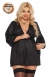 Черный атласный халатик Ramona XXXL0