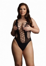Бесшовное боди с узором Contrast Fence Net Teddy XL