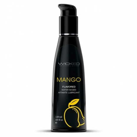 Съедобный лубрикант на водной основе Wicked AQUA Mango (вкус тропического манго) 120 мл