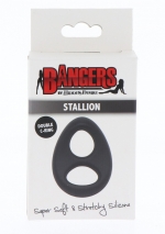 Эрекционное кольцо с петлей для мошонки Soft Silicone Stallion C-Ring