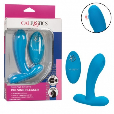 Массажер простаты с пульсирующей головкой на ДУ Silicone Remote Pulsing Pleaser (12 режимов)