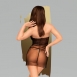 Черный пеньюар со стрингами Penthouse All yours LXL1