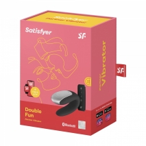 Парный вибратор на ДУ Satisfyer Double Fun (синхронизируется со смартфоном)