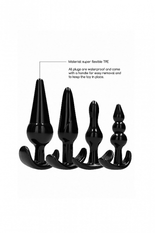 Набор гибких анальных пробок для ношения № 80 4-Piece Butt Plug Set