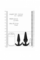 Набор гибких анальных пробок для ношения № 80 4-Piece Butt Plug Set
