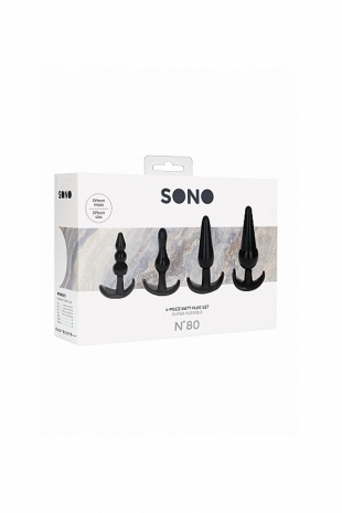 Набор гибких анальных пробок для ношения № 80 4-Piece Butt Plug Set