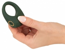Перезаряжаемое эрекционное вибро-кольцо Emerald Love Luxurious Vibro Cock Ring (10 режимов)