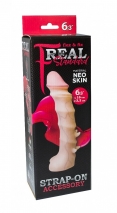 Гнущаяся насадка для страпон-трусиков FLEX&FIX REAL Standard 6.3''