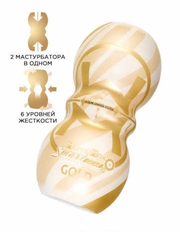 Двусторонний мастурбатор MensMax Smart Gear GOLD