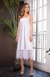 Белое платье-пеньюар с кружевом Evelin S0