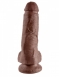 Фаллоимитатор на присоске коричневый King Cock 8 Cock with Balls1