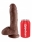 Фаллоимитатор на присоске коричневый King Cock 8 Cock with Balls