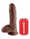 Фаллоимитатор на присоске коричневый King Cock 8 Cock with Balls0