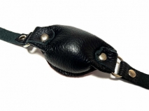 Черно-красный кожаный кляп
