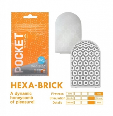 Карманный мастурбатор TENGA Pocket Hexa-Brick