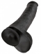 Черный гигантский фаллос King Cock with Balls	15''2
