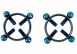 Винтовые зажимы для сосков Nipple Jewellery Blue Moon0