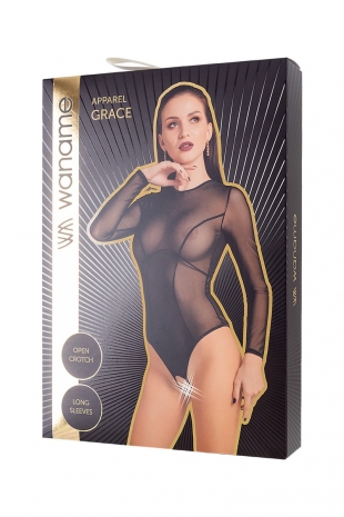 Эротическое контактное боди с длинными рукавами GRACE ML