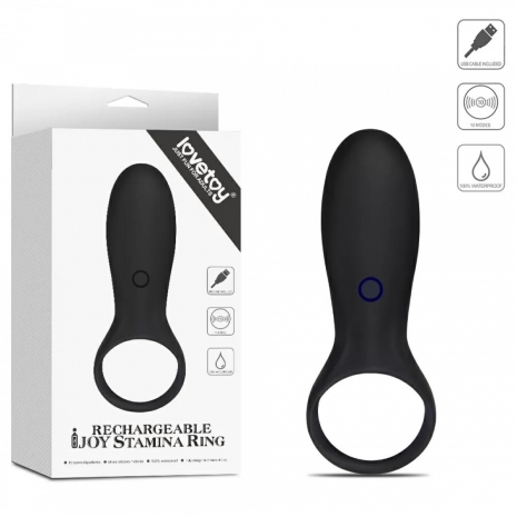 Эрекционное кольцо с вибрацией Rechargeable Joy Stamina Ring (10 режимов)