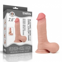 Супер реалистичный фаллос с подвижной кожей Sliding-Skin Dong