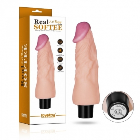 Реалистичный вибратор Real Softee 7'' (10 режимов)