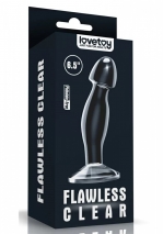 Прозрачный анальный стимулятор на присоске Flawless Clear 6,5"