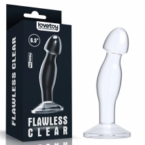 Прозрачный анальный стимулятор на присоске Flawless Clear 6,5"