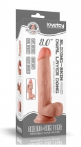 Супер реалистичный фаллос с подвижной кожей Sliding-Skin Dong 8''