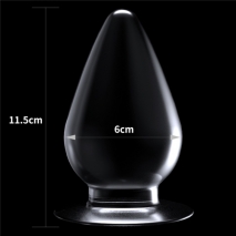 Объемная прозрачная анальная пробка Flawless Clear 4,5"