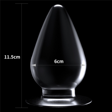 Объемная прозрачная анальная пробка Flawless Clear 4,5"