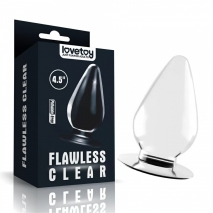 Объемная прозрачная анальная пробка Flawless Clear 4,5"