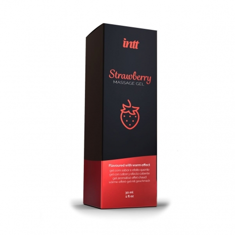 Массажный гель с согревающим эффектом INTT Strawberry (30 мл)