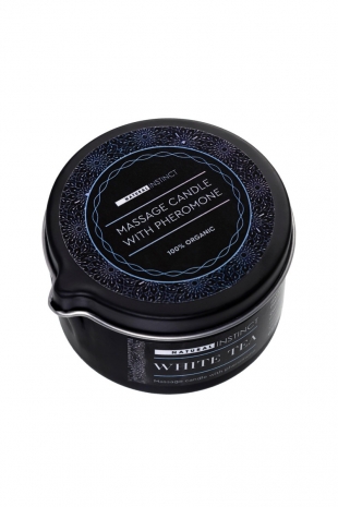 Массажная ароматическая свеча с феромонами NATURAL INSTINCT WHITE TEA (70 мл)
