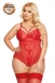Красное контактное боди AMANDA XXXL0