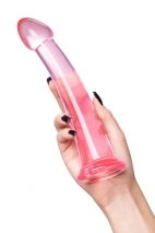 Розовый гибкий гелевый стимулятор на присоске Jelly Dildo XL
