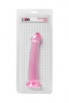 Розовый гибкий гелевый стимулятор на присоске Jelly Dildo L