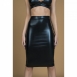 Юбка-карандаш из материала wet look с полупрозрачной сеточкой сзади 2XL3XL1