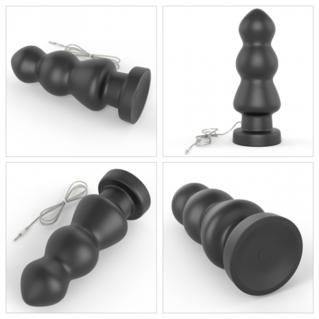 Большая анальная вибро-пробка на присоске King Sized Vibrating Anal Rigger 7.8'' (10 режимов)