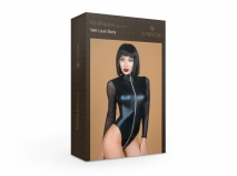 Боди с молнией до поясницы из материала wet look 2XL3XL